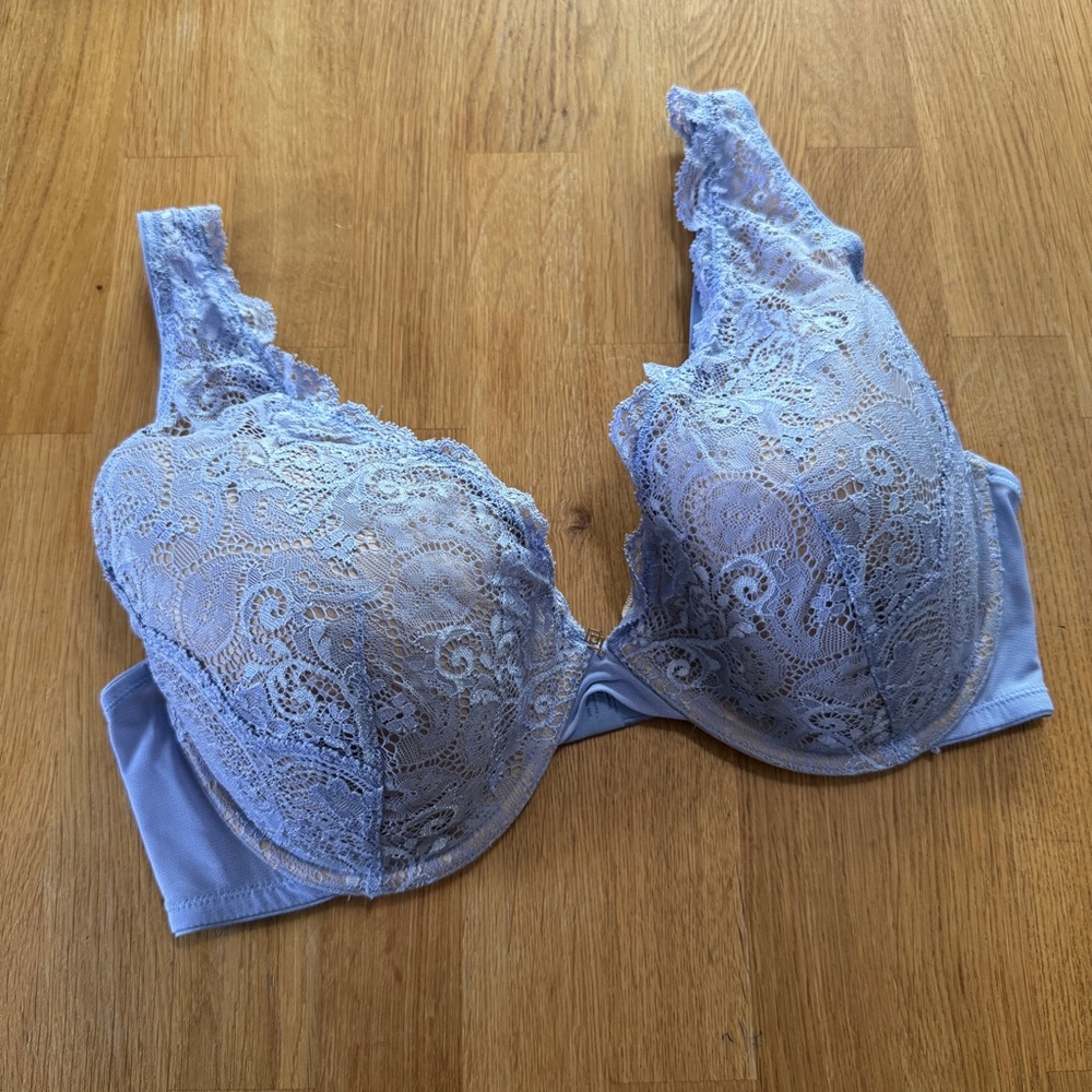 ThirdLove 36F Blue 24/7 Lace Contour Plunge Underwire Bra